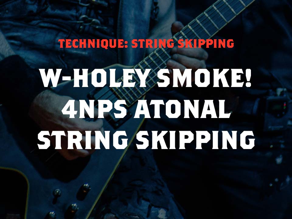 4nps String Skipping Legato Lick Using the Whole Tone Scale
